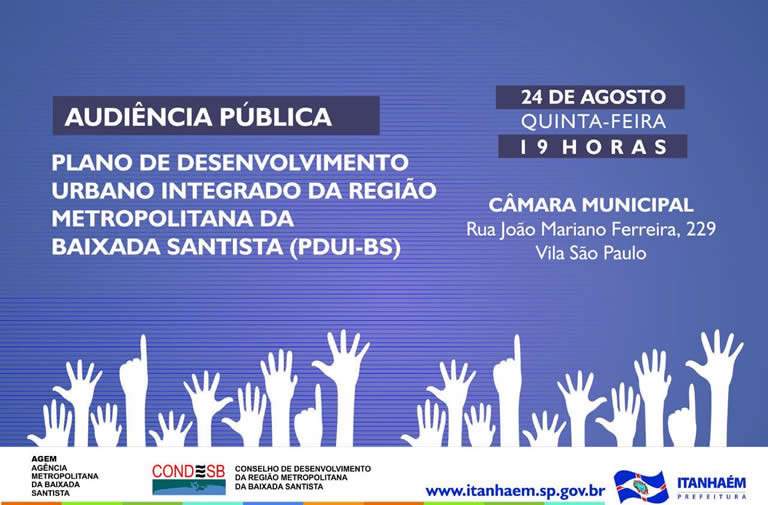 Imagem da notícia: Audiências púbicas discutem o Plano de Desenvolvimento Urbano Integrado 