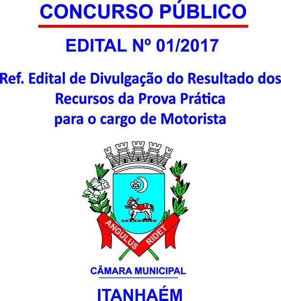 Imagem da notícia: CONCURSO PÚBLICO - EDITAL Nº 01/2017