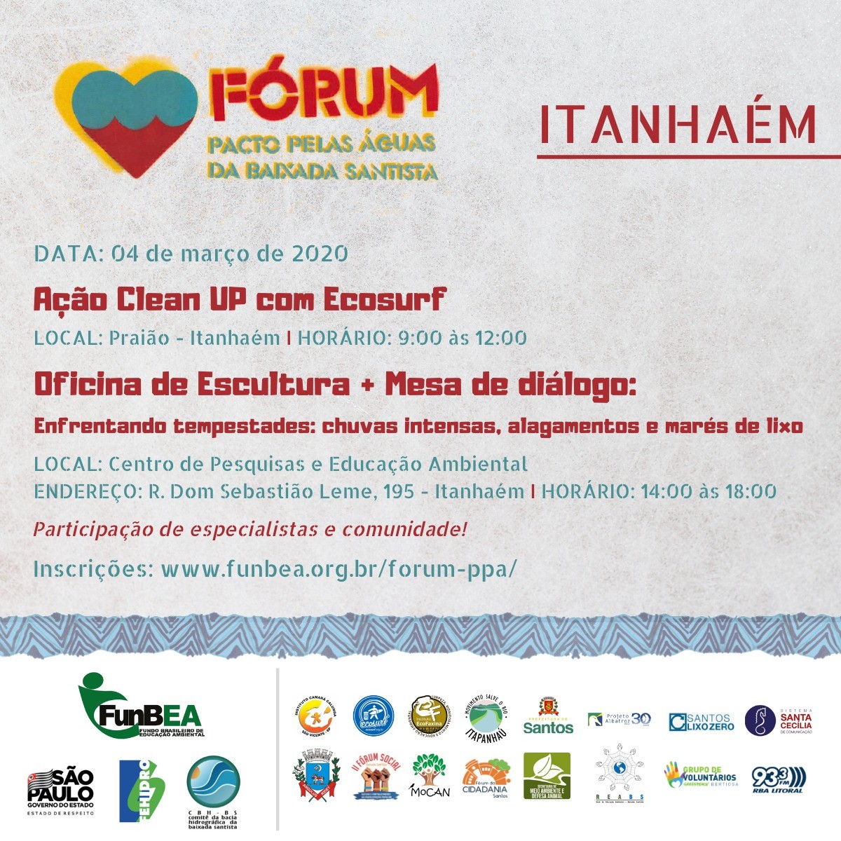 Imagem da notícia: Fórum  Pacto Pelas Águas da Baixada Santista