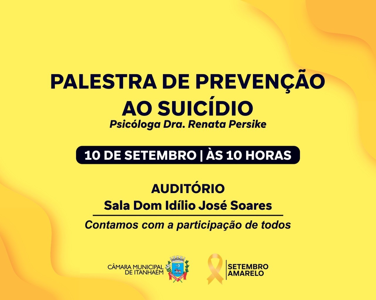 Imagem da notícia: Palestra de "Prevenção ao Suicídio"