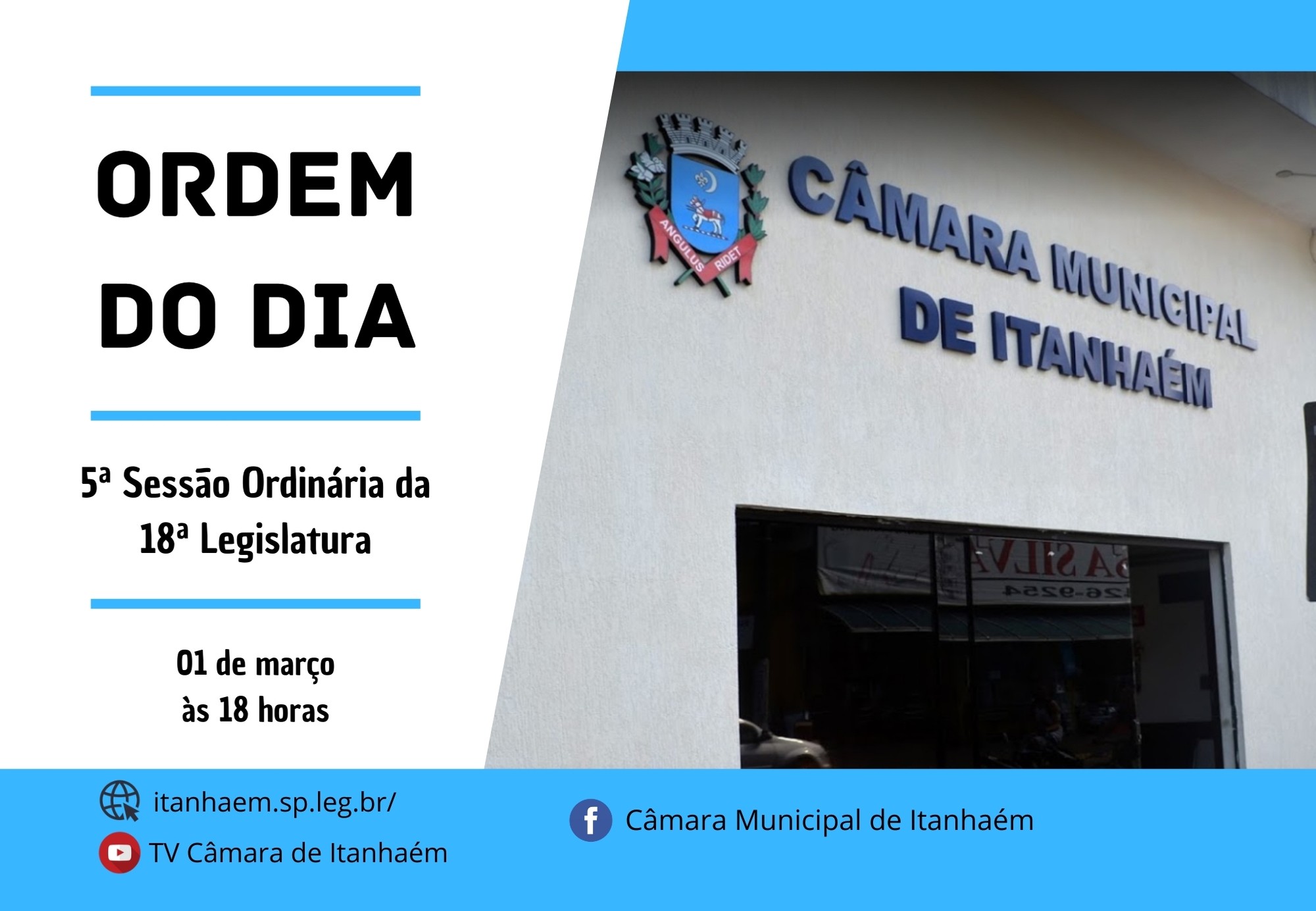 Imagem da notícia: Legislativo Municipal realiza Sessão Ordinária nesta segunda feira, 1º de Março