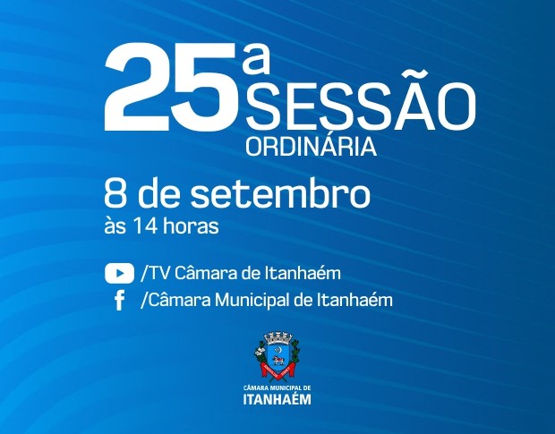 Imagem da notícia: Em virtude do feriado da Independência, Câmara realiza 25ª Sessão Ordinária nesta quarta 