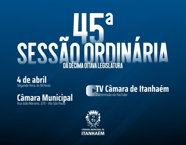 Imagem da notícia: Câmara realiza sessão ordinária nesta segunda