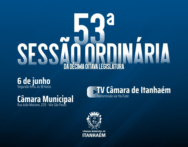 Imagem da notícia: Câmara realiza Sessão Ordinária nesta segunda-feira